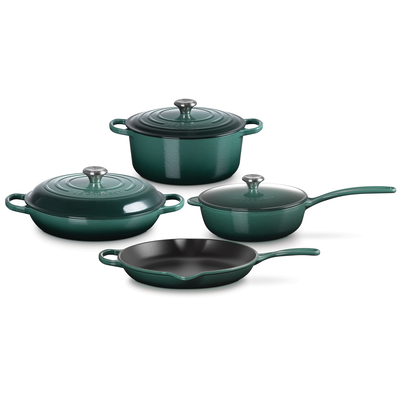 7-Piece Enamelled Cast Iron Cookware Set 7-Piece Enamelled Cast Iron Cookware Set